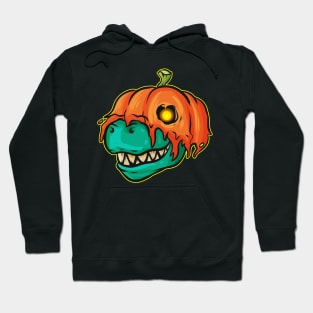 T-Rex Wearing A Pumpkin As Costume For Halloween Hoodie